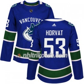 Vancouver Canucks Trikot Bo Horvat 53 Adidas 2017-2018 Blau Authentic - Dame